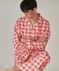 [IRUSIDA] Ensemble de pyjama basique à carreaux rouges en pur coton pour homme [Expédié de Corée] 100 % authentique