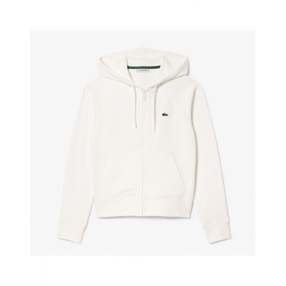 Lacoste Women S eSSenTialS Hooded Zip Up T ShirT Sf9213 54n 70v