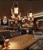 Vintage Industrial Wood Chandelier for Restaurants & Cafes