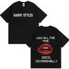 Harry Styles Polibek Pořád Disco Občas Hip Hop Potisk Tričko Kulatý výstřih Pohodlné Pánské Krátký rukáv Trička Dospívající Unisex