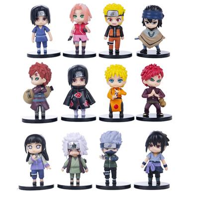 4-12 Stück/Set 6CM Naruto Figuren Anime Modell Hinata Sasuke Kakashi Gaara Jiraiya Sakura Q Version PVC Niedliche Puppe Kindergeschenk Großhandel