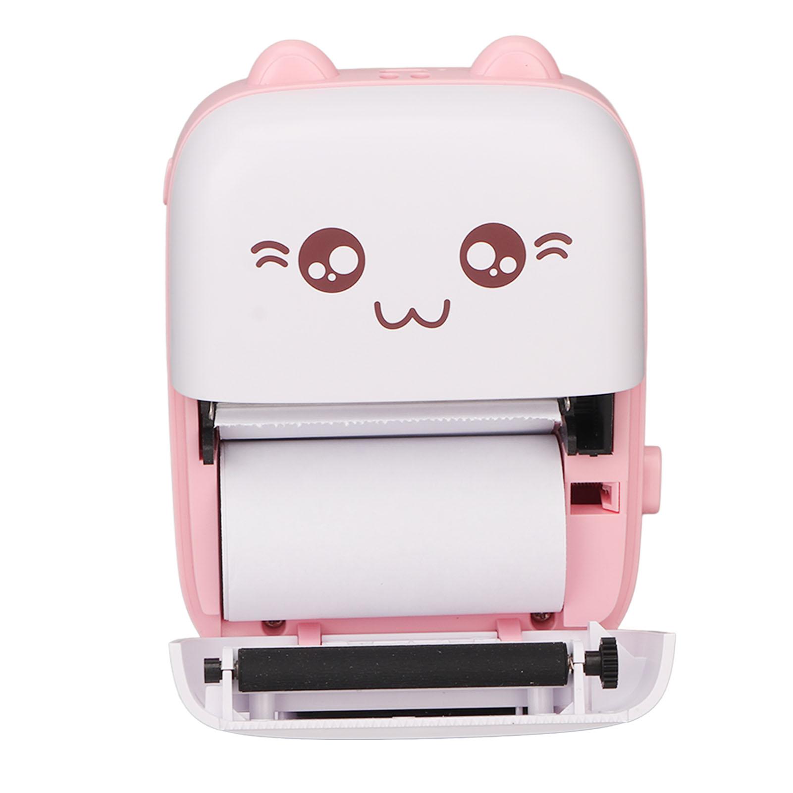 

Мини-принтер, портативный карманный мини-беспроводной самоклеящийся термопринтер для фото-офисов розовый