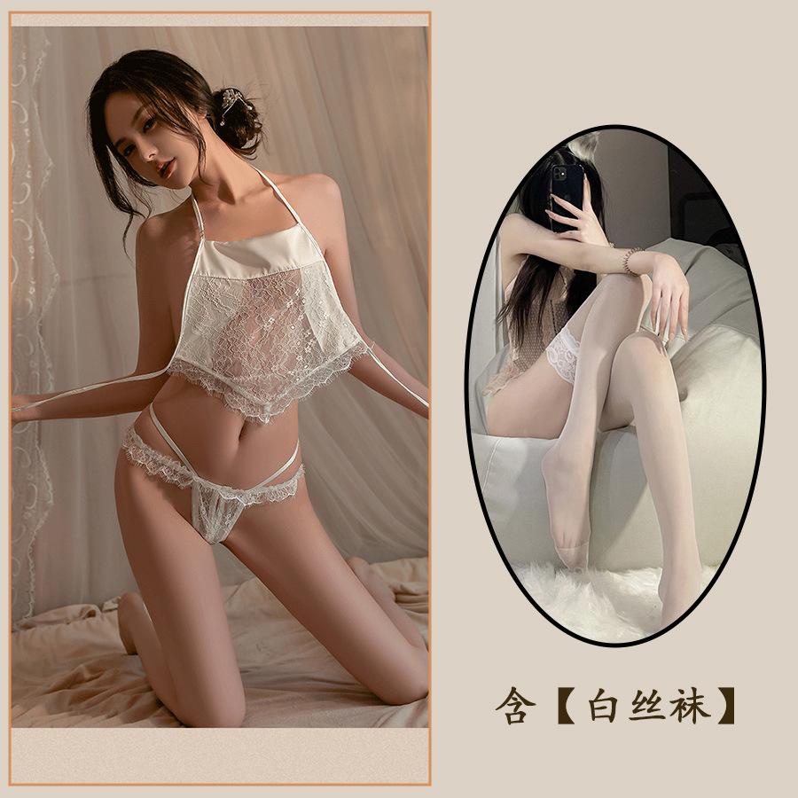 Sexy sexy pure desire belly pocket hot open crotch lace pajamas free passion temptation suit