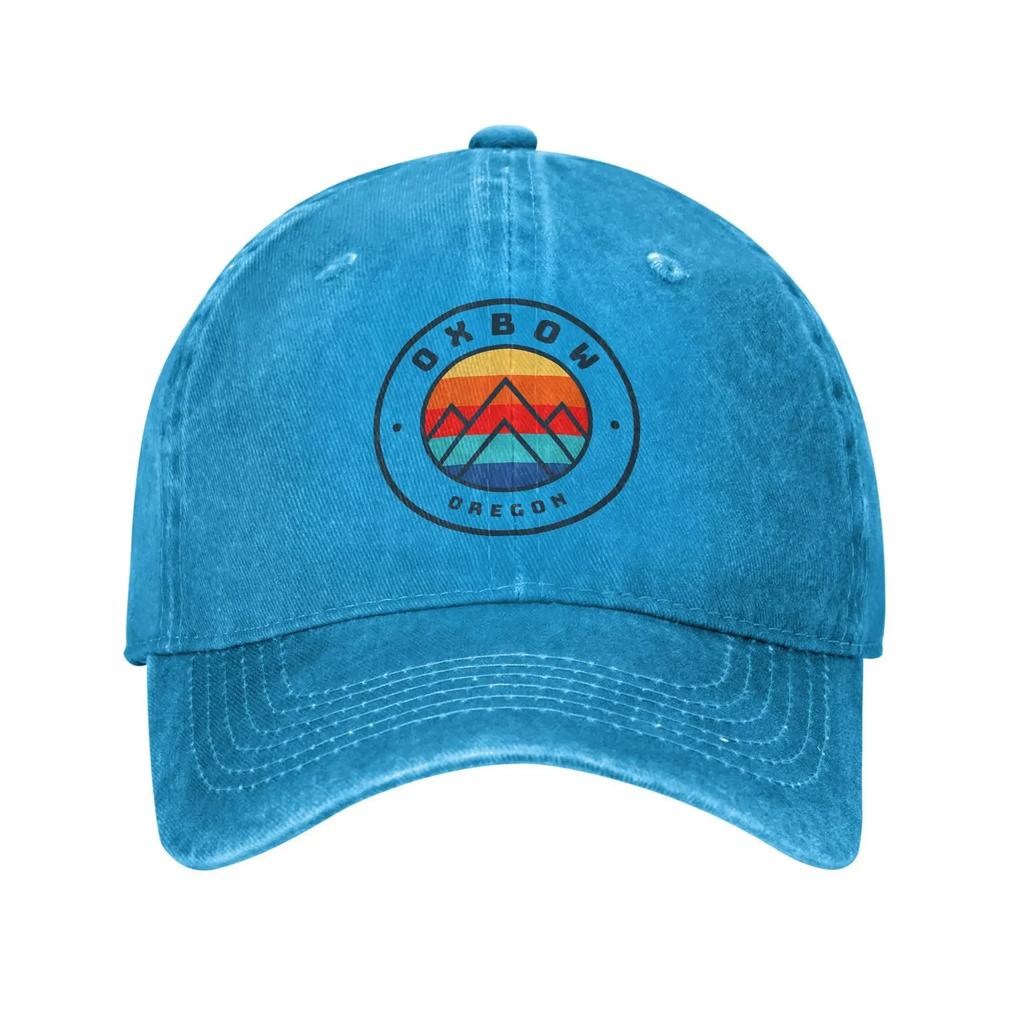 Retro Oxbow Oregon Fishing Summer Baseball Caps Unisex Distressed Cotton Sun Cap Mountain Outdoor Activities Adjustable Caps Hat