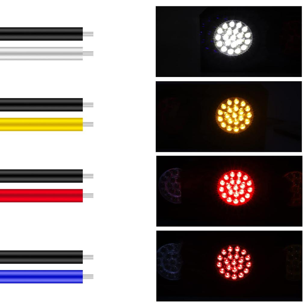 Biqing Trailer Tail Light Brake Waterproof Rear Stop Light Turn Signal Indicator Reverse Tail Lamp Grommet Mount for 12V 24V Truck Tractor Lorry