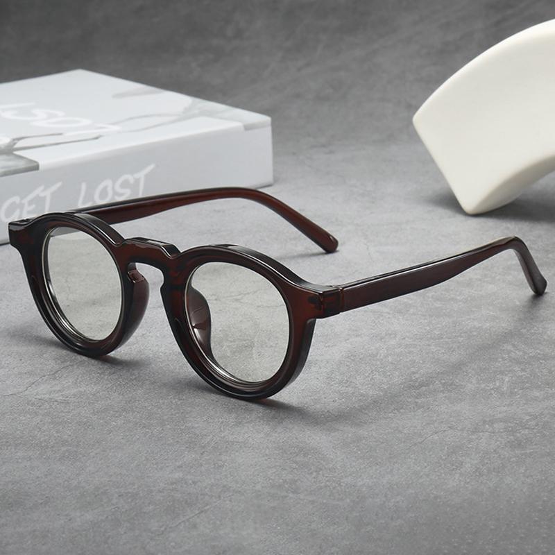  Classic Retro Glasses Frame Men Women Ultralight Round Small Frame Anti Blue Light Transparent Lens Eyeglasses