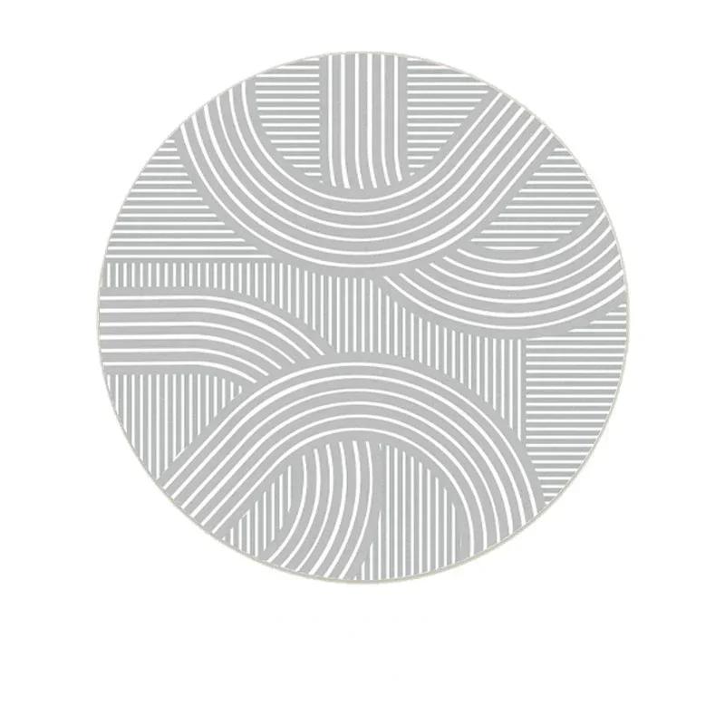 Round Living Room Carpet Large Striped Carpets for Bedroom Rug Bedside Floor Mat Modern Creative Minimalism Home Decoration Rugs