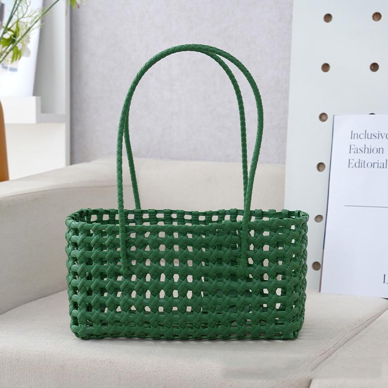 

Vegetable basket women straw bags female summmer beach bag lady travel bags designer handbag handmade woven rattan bag shoulder about36x12x16cm