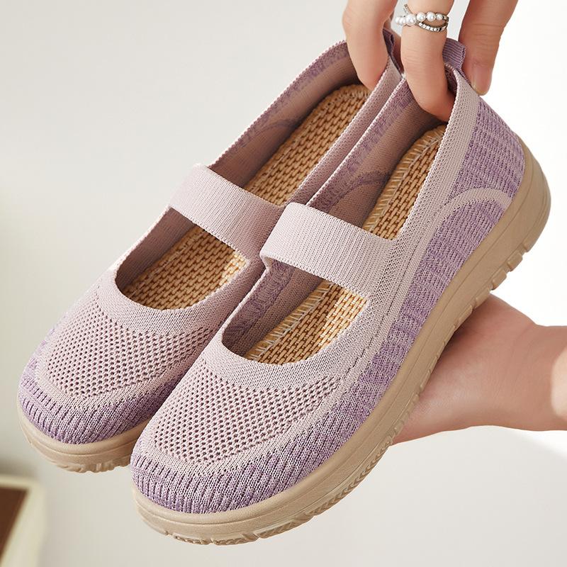 Old Beijing cloth shoes women's summer new shoes women's versatile breathable one-pedal women's shoes soft sole not tired mother shoes
