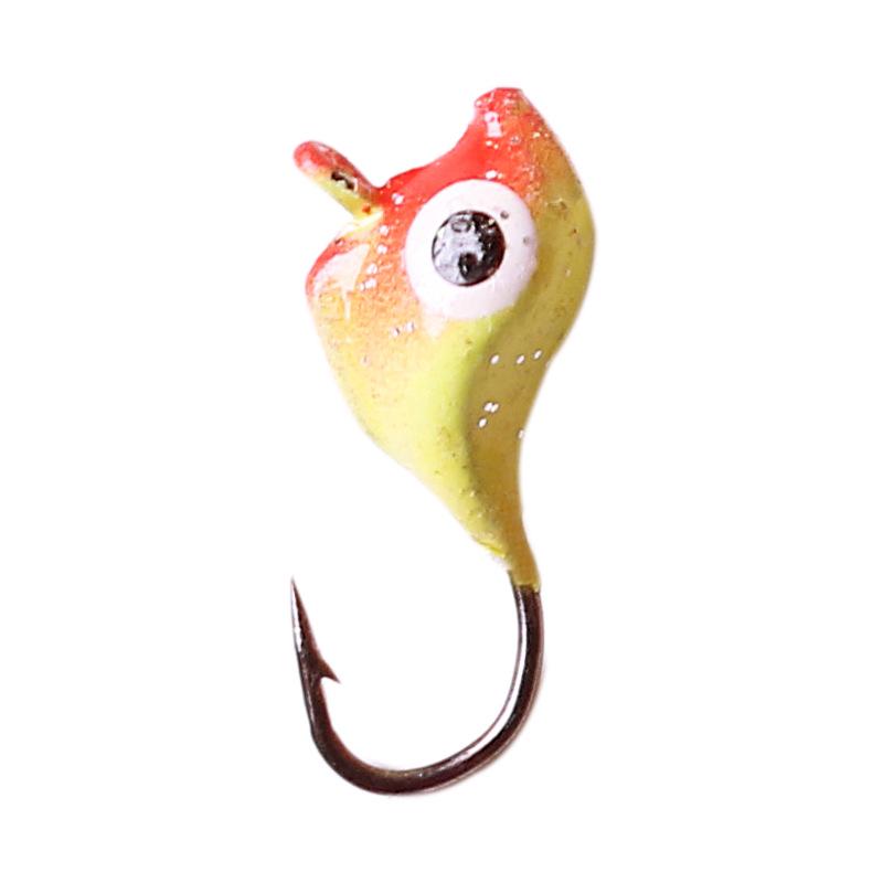 10-Color Dolphin-Lead Micro-Lure 1.6g Fishing Hook, Soft Bait Ice Fishing Hook