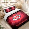 Ensemble de literie personnalisé avec nom 3 piècesFC St. Housse de couette motif Pauli + 2 taies d'oreiller Décor de lit doux