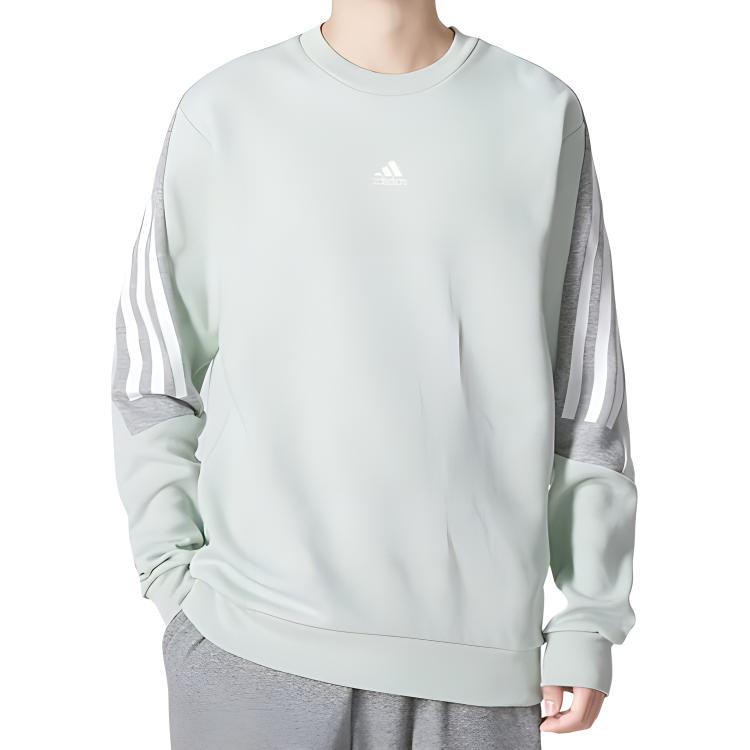 adidas Sweatshirts Men's Light Green Crew Neck Moderate Regular HK4564