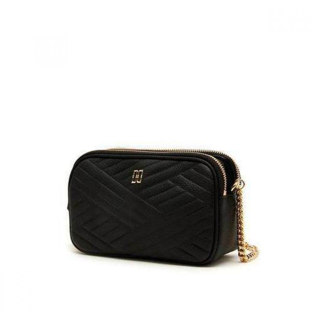 

Daks Black Carlisle Embossed Leather Gold Double Zipper Crossbody Bag Dcwa217 Single option