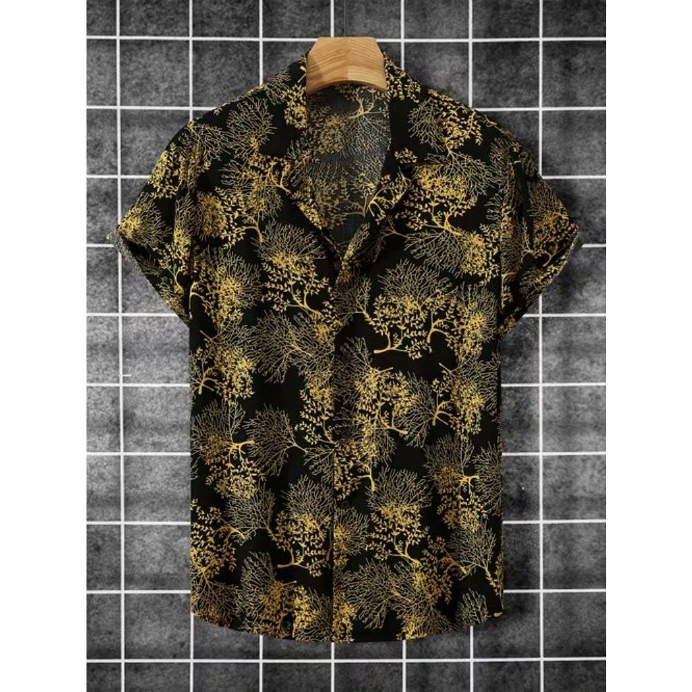 

Men s Animal Pattern 3D Print Shirt Button Up Shirt Casual Shirt Summer Shirt Short Sleeve Daily Vacation Clothing XS чёрный