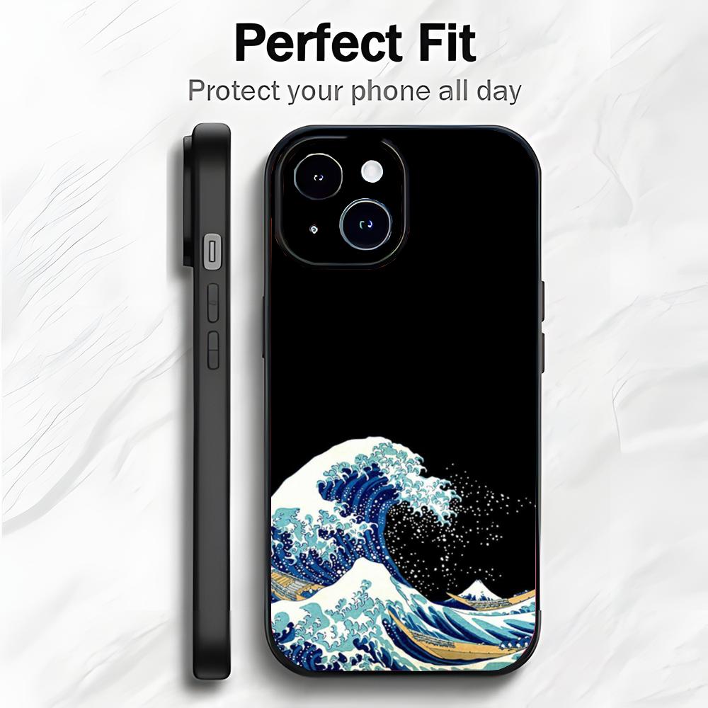 Fashion Japan The Great Wave Of Kanagawa Phone Case Phone Case Soft Packaging Lightweight For iPhone17 16 15 14 13ProMax