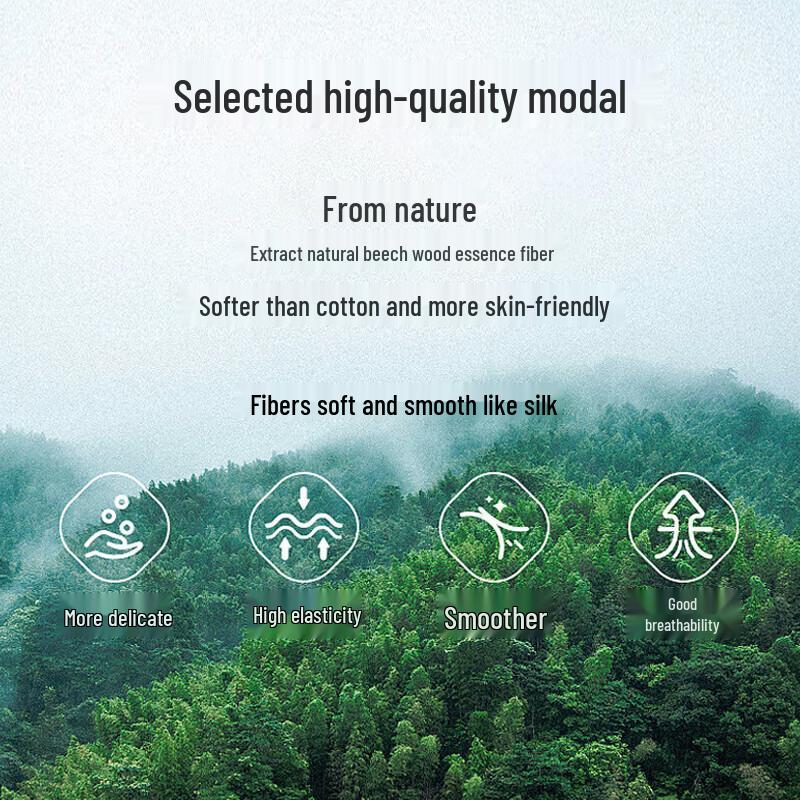 Yiershuang Women's Modal Mid-Waist Briefs 3-Pack