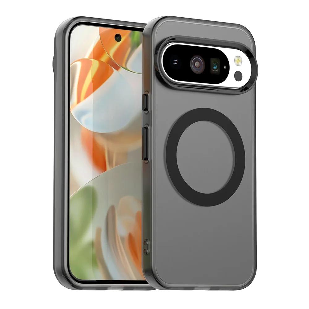 Matte Candy Color for Case for Google Pixel 9 8 10 Pro XL 9A 8A 9 XL Magnetic Frosted Soft TPU Cover for Pixel 10 Pro