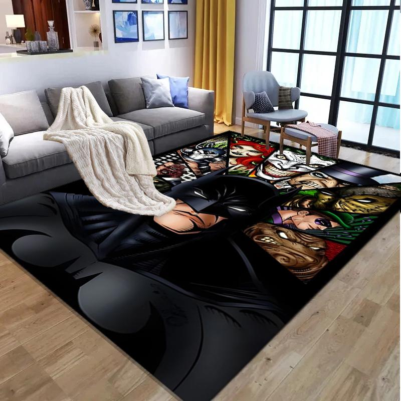 Superheroes Pattern Rug, Indoor/Outdoor Mat, for Picnic, Gameroom, Bedroom, Office, Living Room, Home Decor Carpet, Birthday Gift