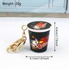 Simulation Instant Noodles Keychain Backpack Turkey Noodle Hanging Pendant Small Ramen Keychains Keyring For Kids