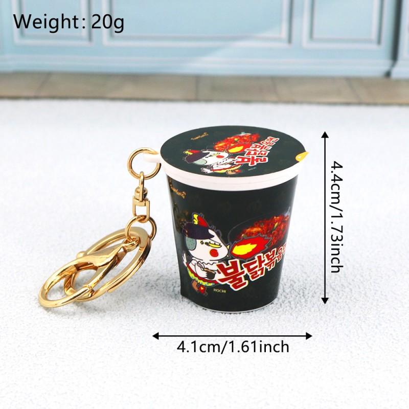 Simulation Instant Noodles Keychain Backpack Turkey Noodle Hanging Pendant Small Ramen Keychains Keyring For Kids