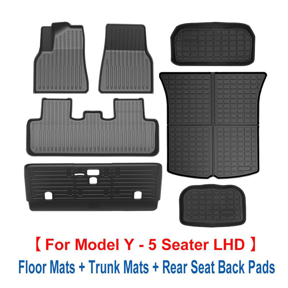 For Tesla Model Y 7 Seater and Model Y 5 Seat All Weather TPE Waterproof Anti-Slip Floor Mat Cargo Liner 2020-2023 Accessories