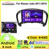 Android 12 Auto For Nissan Juke 2011 2012 2013 2014 2015 2016 2.5D HD Screen Car Multimedia Navigation GPS Auto Radio Stereo