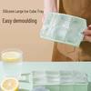 Large Food-Grade Silicone Ice Cube Mold with Lid for Home Use