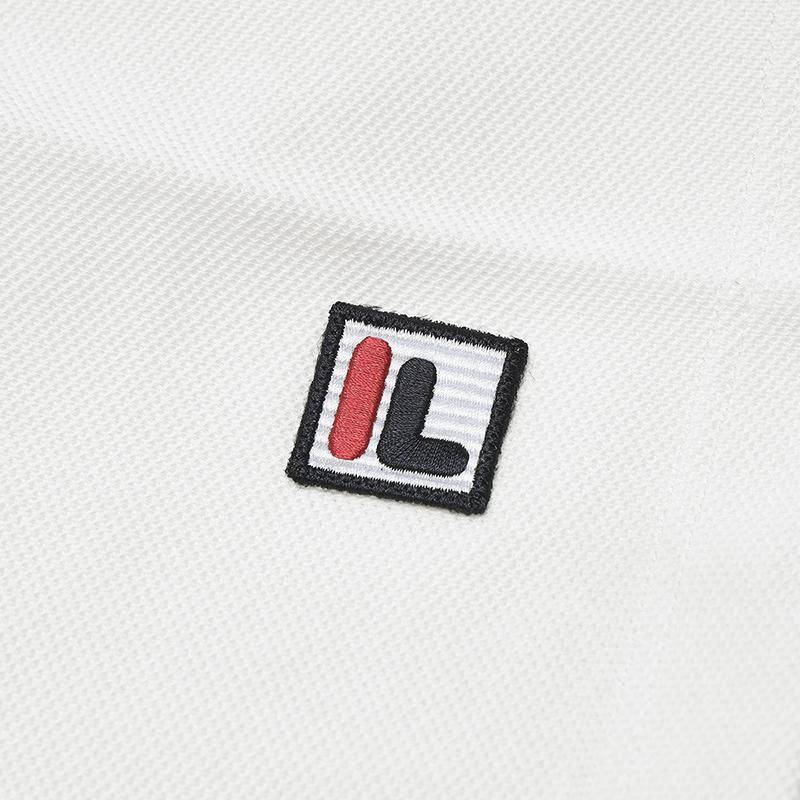 Fila Heritage Simple Fashion Classic Casual Comfortable Versatile Striped Knit Short Sleeve T-Shirt Men Tops Cloud-White F11M628120FWT