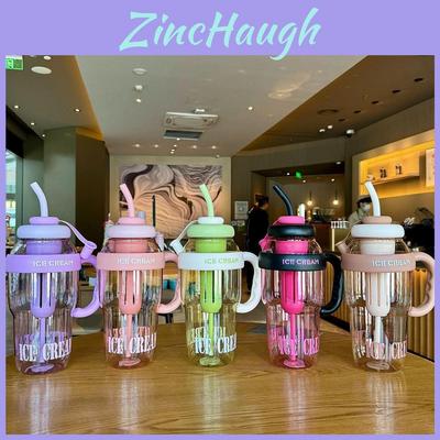 Ice Mug Large Capacity Summer Plastic Cup With Straw For Outdoor Activities And Gift