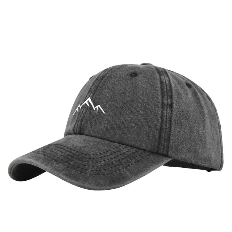 Retro Washed Cotton Cap Unisex Mountain Embroidery Baseball Caps Adjustable Casual Outdoor Streetwear Sports Trucker Hats