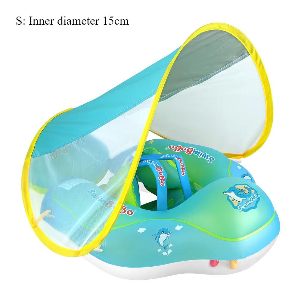 Baby Swimming Ring 1PCS Tummy Ring Children's Swimming Armpit Sunscreen Sunshade Blue Float Swimming Pool Accessories