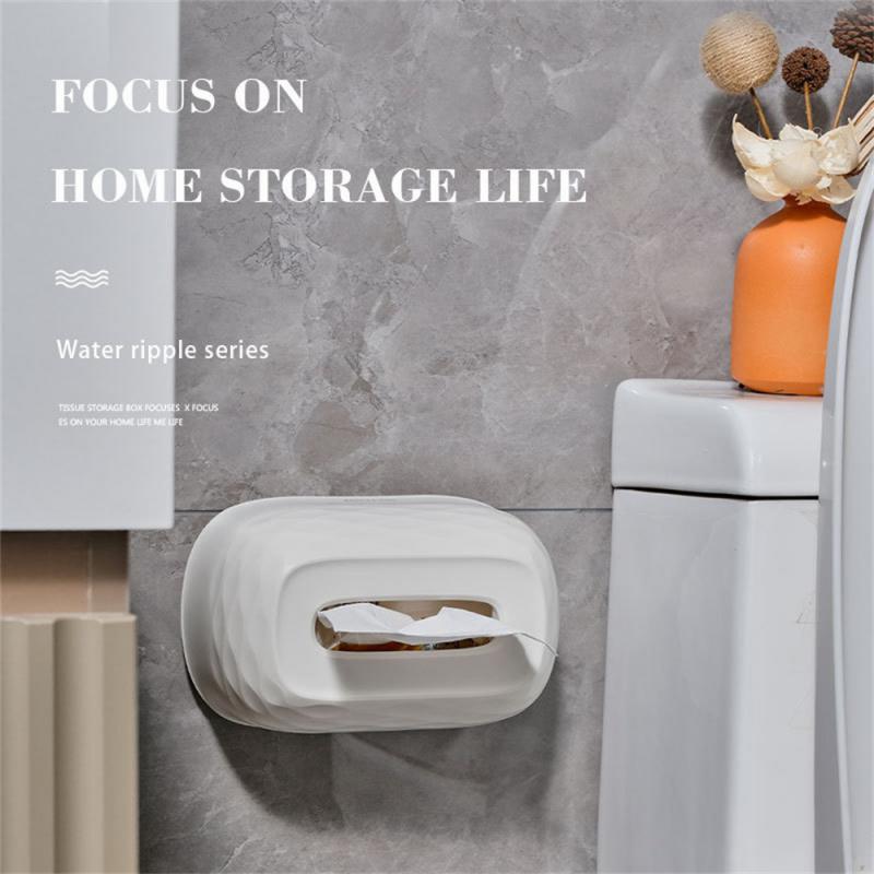 Simple Light Luxury Water Corrugated Spring Lifting Tissue Box Multifunctional Desktop Wall Hanging Dual-purpose Paper Box Spot