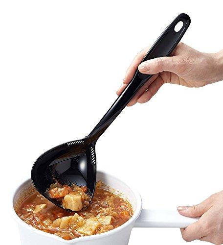[BLKP] Pearl Metal 4-Piece Kitchen Tool Set (Black, G-8126) - Made In Japan: Spatula, Ladle, Tongs, and Whisk, Nylon. Limited Edition.