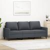 Vidaxl 3-Sitzer-Sofa, Dunkelgrau, 180 cm, Mit Samt bezogen