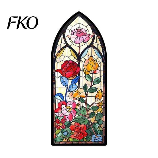 Wear-resistant Bookmark Stained Glass Flower Bookmark, Floral Acrylic Suncatcher Lightweight Plant Book Page Marker, Gifts for Bookish, Women
