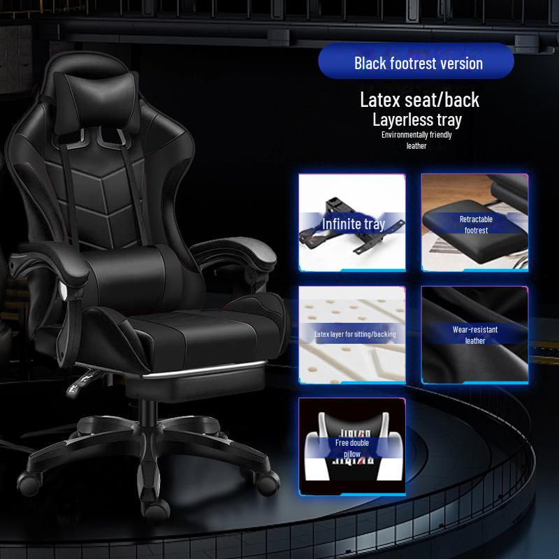 Ergonomischer Racing Gaming Stuhl Liege mit Dreh- und Hubfunktionen