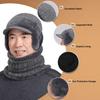Knit Hats For Women Warm Stretchy Beanie With Brim Earflap Scarf For Winter Thickened Knitted Hat For Daily Commuting Skiing