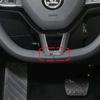 2Pcs Car Dashboard Center Console Panel Decoration Emblem Badge Sticker for Kamiq Superb Octavia Rapid Kodiaq Karoq Fabia