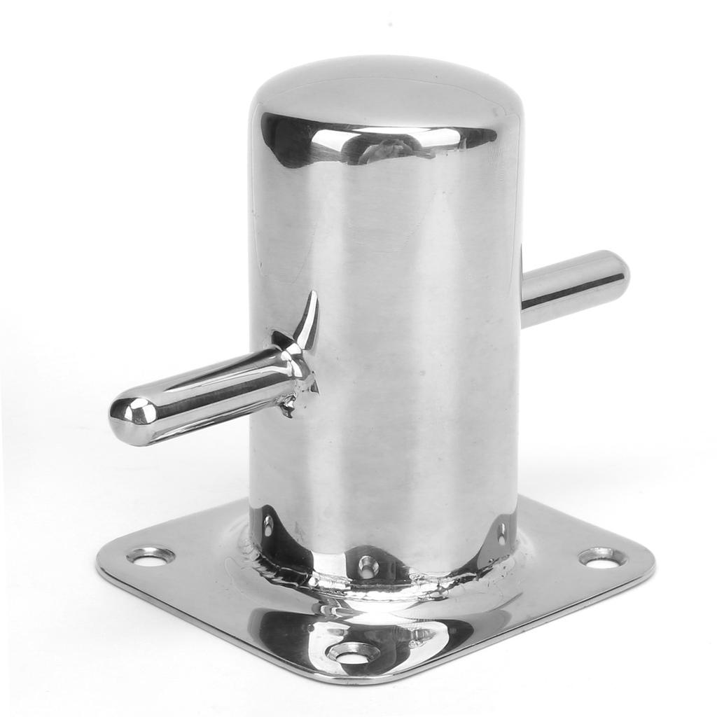 Acero Inoxidable 316 Bolardo de Amarre Único Bolardo Cruzado de Servicio Pesado Cornamusa Accesorios de Ferretería Marina90MM