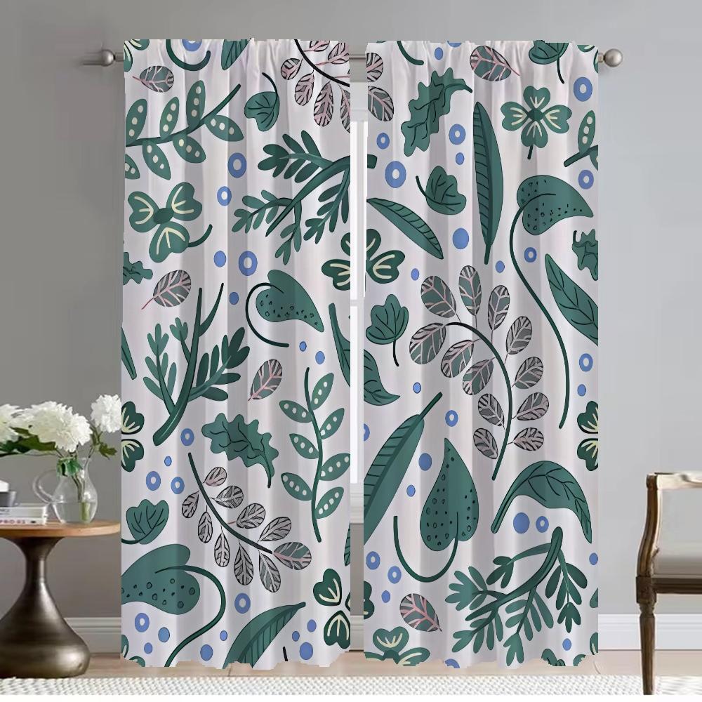 Forest Home Inredningsgardiner för Kamera Vardagsrumsgardiner Rullgardiner Tyll för Sovrum Halloweendekoration Gardiner 2 Delar