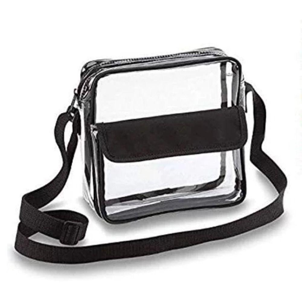 with Zipper Clear Shoulder Bag PVC Beach Tote Bag Casual Crossbody Messenger Bag  Swimming