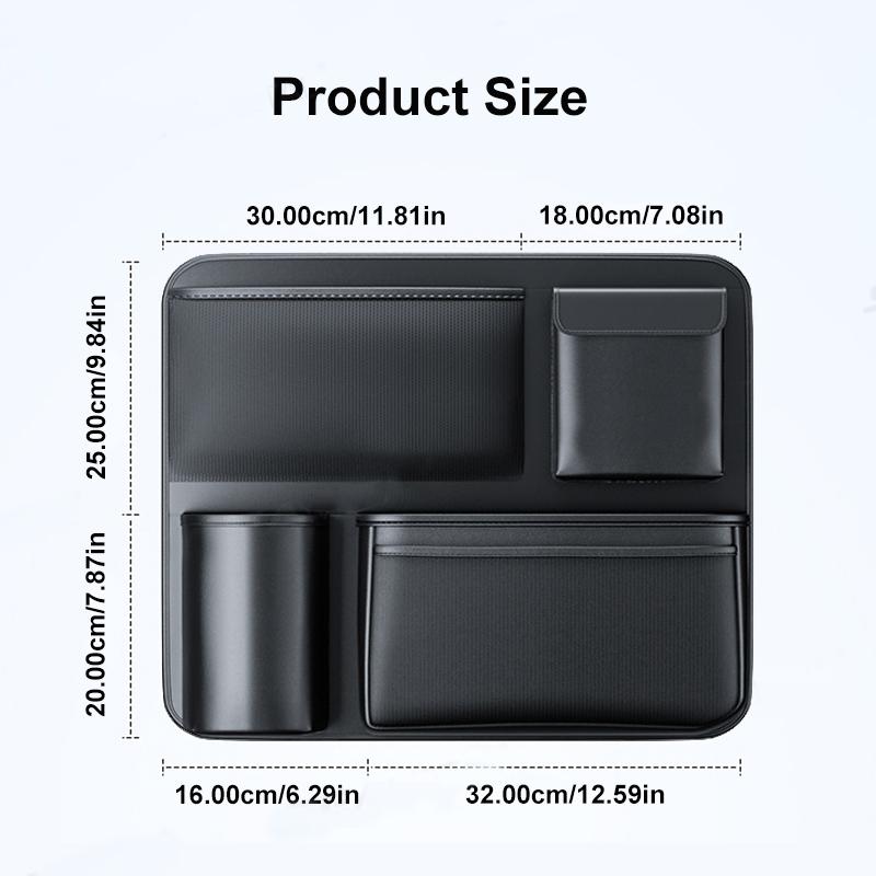 SEAMETAL Car Trunk Leather Storage Bag Car Seat Back Organizer Multifunctional UV Storage SUV Back Seat Hanging Bag