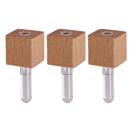 

3Pcs Wooden Test Tube Refrigerator Magnet Mini Vase Flowers Plants Holder Fridge Magnet Home Office Kitchen Locker Decoration светло-коричневого