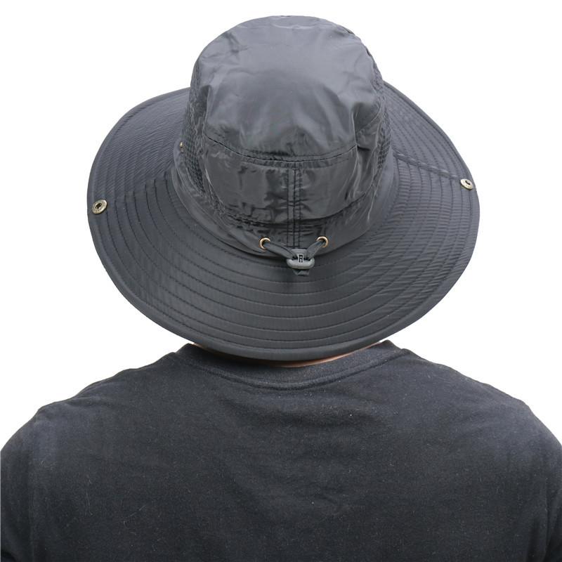 Neuer Herren- und Damen-Bucket Hat mit breiter Krempe, Sonnenhut für den Außenbereich, Sonnenschutz, Fischerhut, schnelltrocknender Sonnenhut