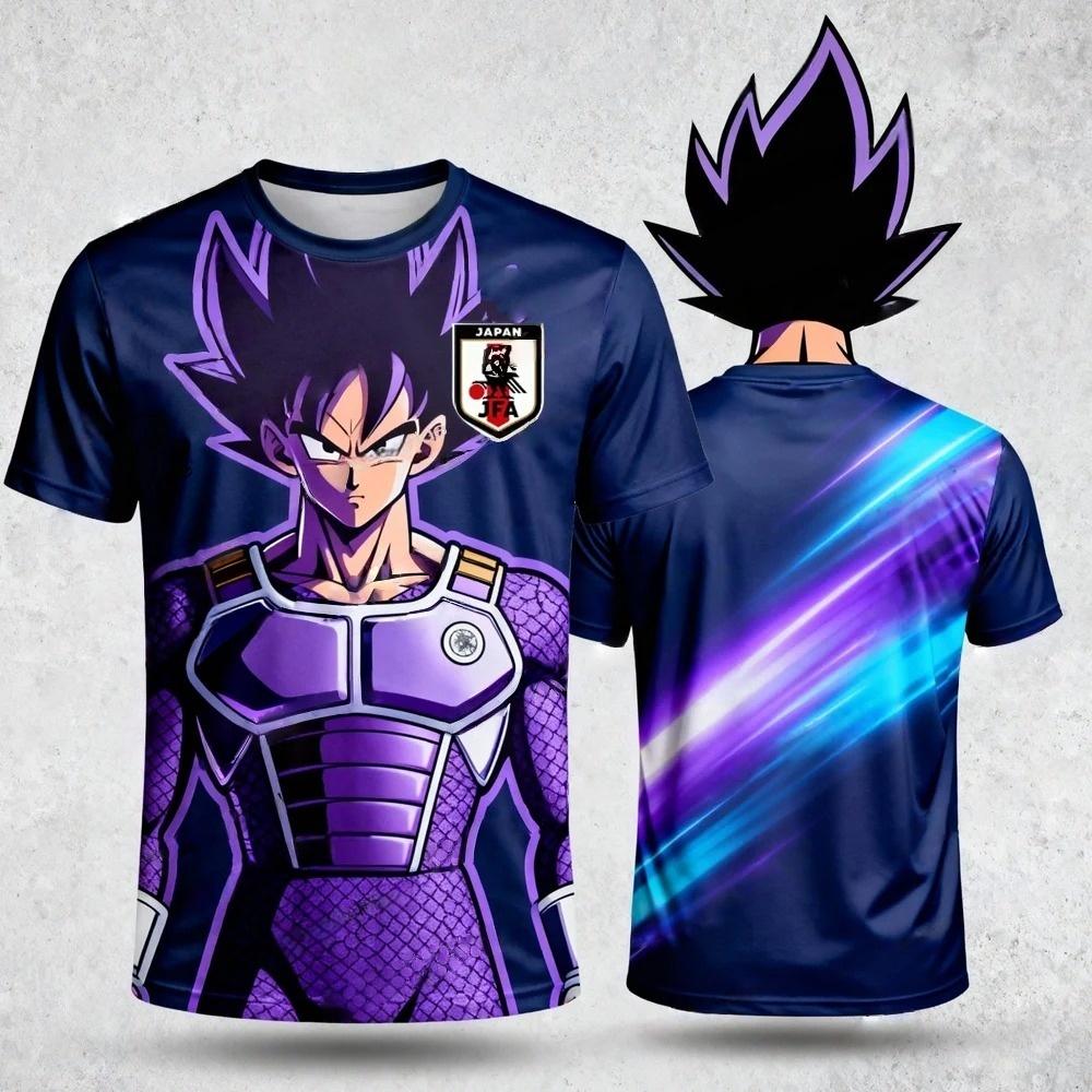 FamilyMatching Dragon Ball Z Goku/Vegeta Special Edition Football Jersey T-Shirt, Japanese Anime T-Shirt, Sports T-Shirt