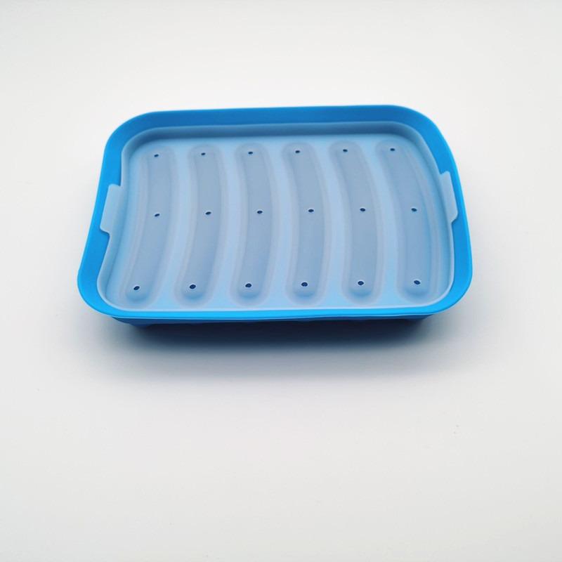 Sausage Maker Mould 6 Cavity Silicone DIY Ham Hot Dog Making Moulds With Lid Kitchen Household Sausages Cake Baking Tools Molds
