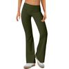 Women's Fashion Color Slim Fit Slim Reverse Waist Low Waist Elastic Waist Flare Pants