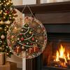 Christmas Tree Ornaments Acrylic Hanging Ornament, Faux Pearl Art DIY Painting Holiday Gift Ideas Suncatcher, 20cm Glowing Window Decor for