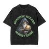 Shadow Wizard Money Gang Ausgewaschene T-Shirts Streetwear Neuheit T-Shirt Magische T-Shirts für Männer Frauen Kurzarm Harajuku Bedruckt