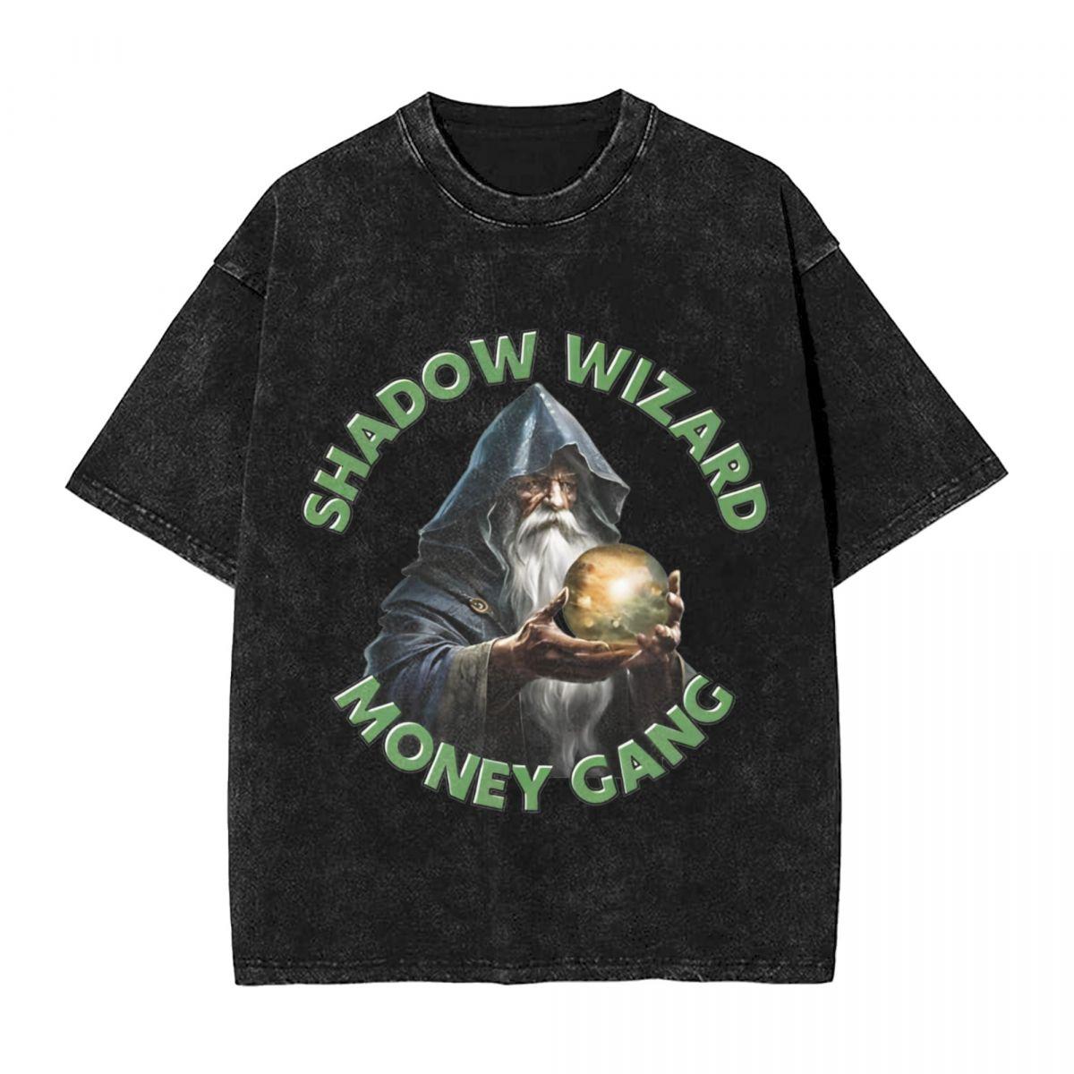 

Shadow Wizard Money Gang Washed T Shirts Streetwear Novelty TShirt Magic Tees for Men Women Short Sleeve Harajuku Printed S